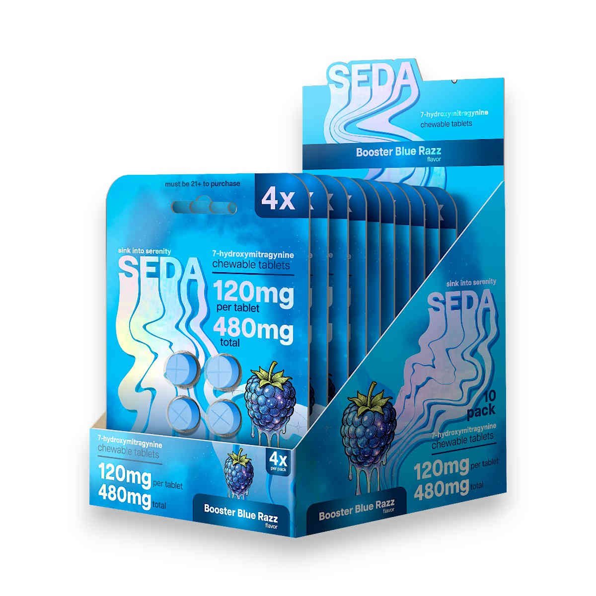 seda 7 hydroxymitragynine chewable tablet booster blue razz 120mg 4ct box 66678 seda 7 hydroxymitragynine chewable tablet booster blue razz 120mg 4ct box 66678