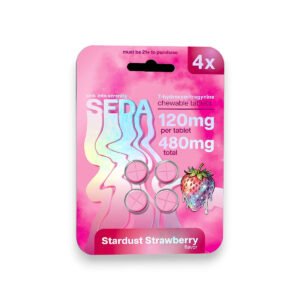 seda 7 hydroxymitragynine chewable tablet stardust strawberry 120mg 4ct 85147